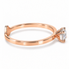 Жіноча каблучка з червоного золота з муасанітом К-0797 фото 4