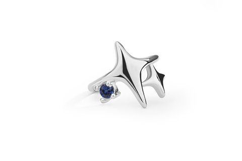 Kафф из белого золота S-0297 фото